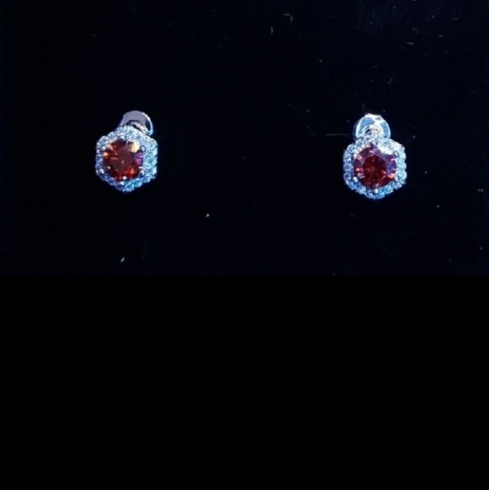 Moissanite Watermelon Red Earrings #24